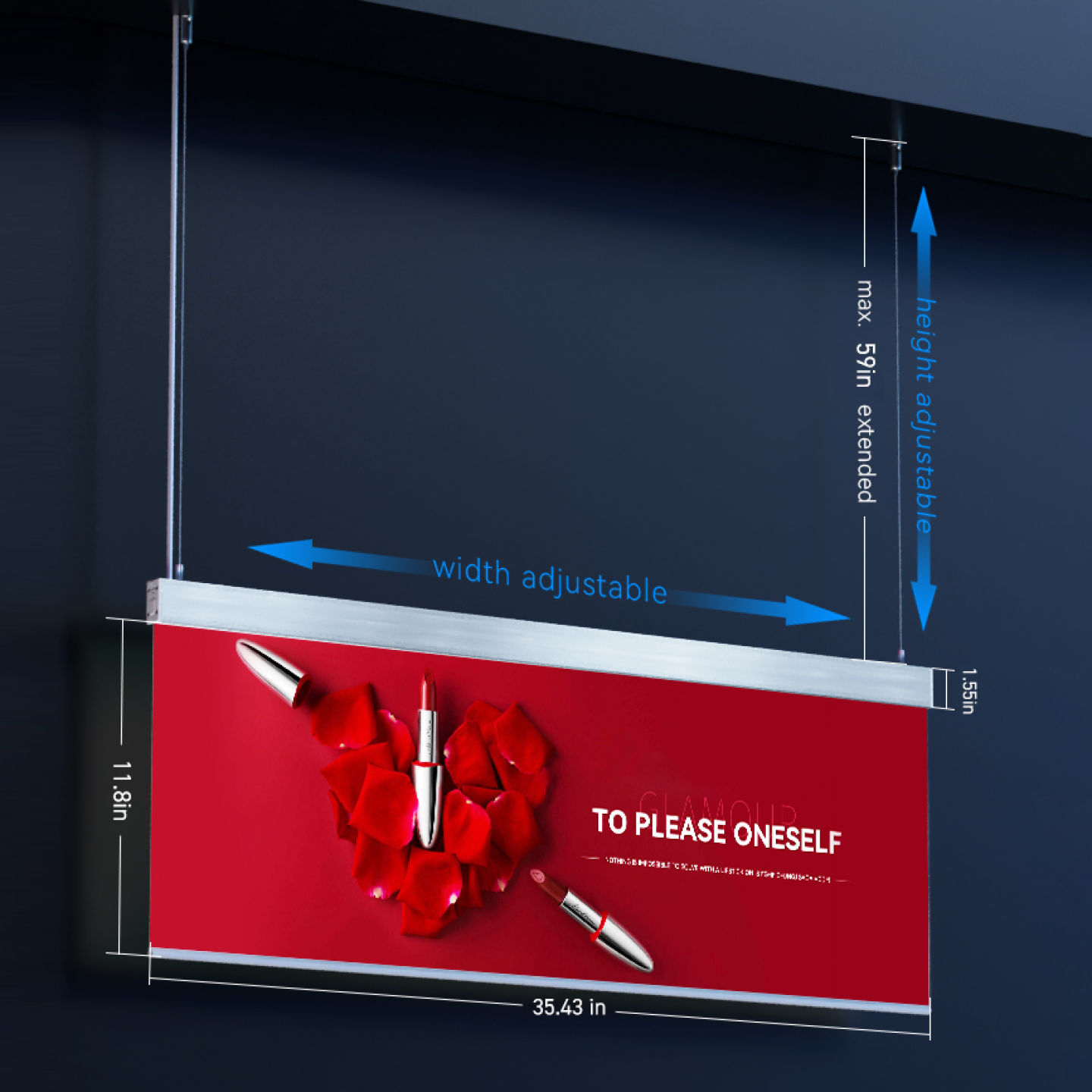 Hanging LED Light Box Suspended LED Display for Indoor Use 777Sign
